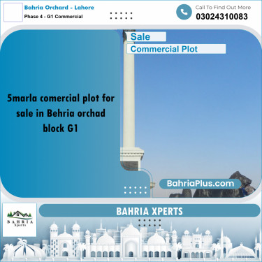 5 Marla Commercial Plot for Sale in Phase 4 - G1 Commercial -  Bahria Orchard, Lahore - (BP-318483)