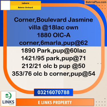 Residential Plot for Sale in Bahria Orchard, Lahore - (BP-318532)