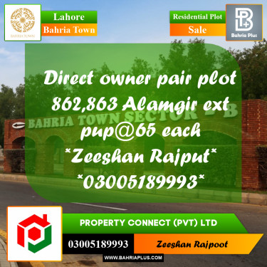Residential Plot for Sale in Bahria Town, Lahore - (BP-318561)