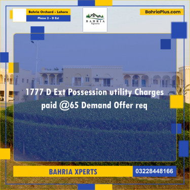 8 Marla Residential Plot for Sale in Phase 2 - D Ext -  Bahria Orchard, Lahore - (BP-318659)