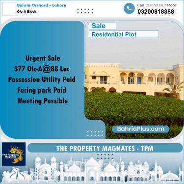 8 Marla Residential Plot for Sale in OLC-A Block -  Bahria Orchard, Lahore - (BP-318816)