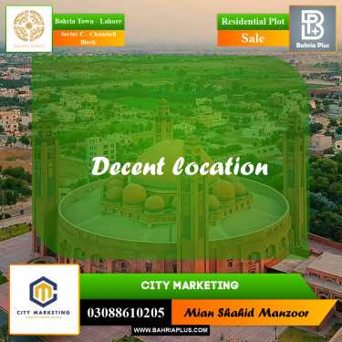 1 Kanal Residential Plot for Sale in Sector C - Chambeli Block -  Bahria Town, Lahore - (BP-318836)