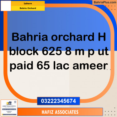 Residential Plot for Sale in Bahria Orchard, Lahore - (BP-318903)