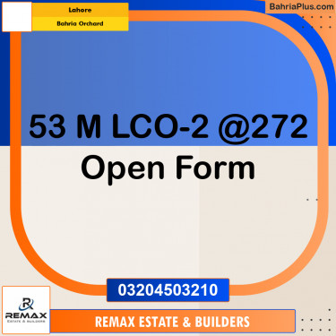 5 Marla Commercial Plot for Sale in Bahria Orchard, Lahore - (BP-318910)