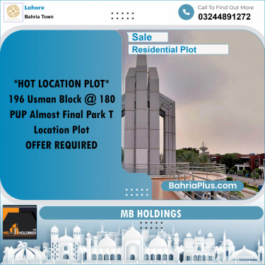 Residential Plot for Sale in Bahria Town, Lahore - (BP-319014)