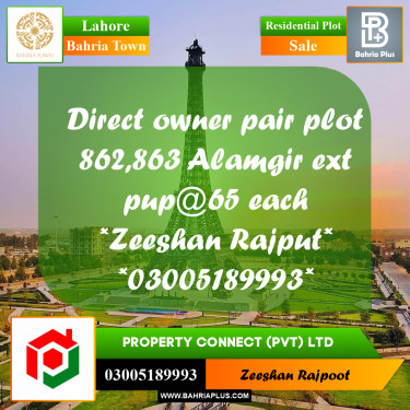 Residential Plot for Sale in Bahria Town, Lahore - (BP-319118)