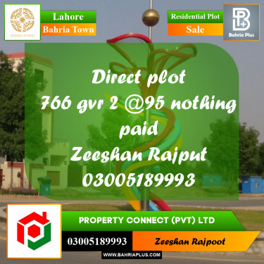 Residential Plot for Sale in Bahria Town, Lahore - (BP-319135)