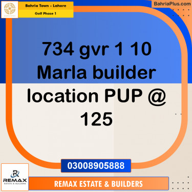 10 Marla Residential Plot for Sale in Golf Phase 1 -  Bahria Town, Lahore - (BP-319304)