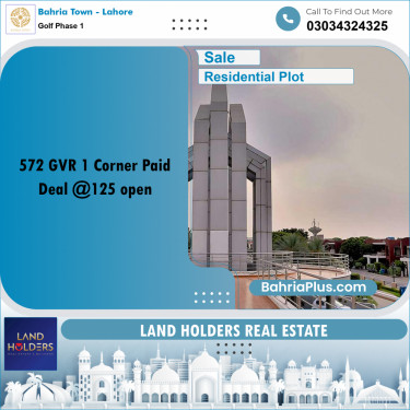 10 Marla Residential Plot for Sale in Golf Phase 1 -  Bahria Town, Lahore - (BP-320248)