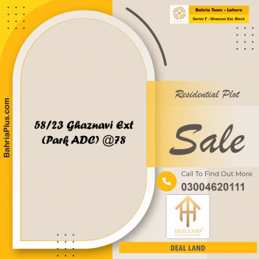 5 Marla Residential Plot for Sale in Sector F - Ghaznavi Ext. Block -  Bahria Town, Lahore - (BP-325926)