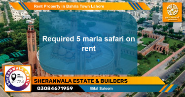 Residential Property for Rent in Bahria Town, Lahore - (BP-32593)