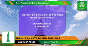 Residential Property for Rent in Bahria Town, Lahore - (BP-32688)