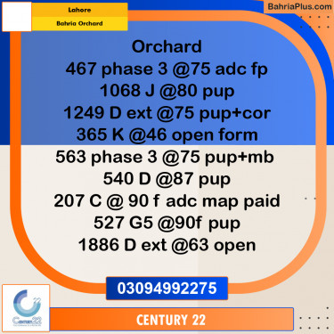 5 Marla Residential Plot for Sale in Bahria Orchard, Lahore - (BP-328796)
