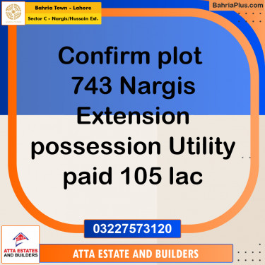 10 Marla Residential Plot for Sale in Sector C - Nargis/Hussain Ext. -  Bahria Town, Lahore - (BP-328881)