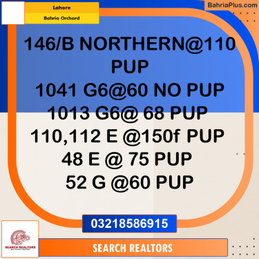 Residential Plot for Sale in Bahria Orchard, Lahore - (BP-328898)