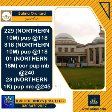 10 Marla Residential Plot for Sale in Phase 1 - Northern District -  Bahria Orchard, Lahore - (BP-328958)
