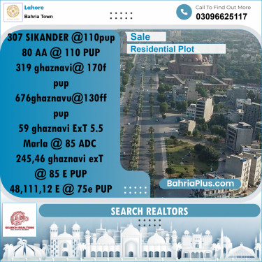 Residential Plot for Sale in Bahria Town, Lahore - (BP-328978)