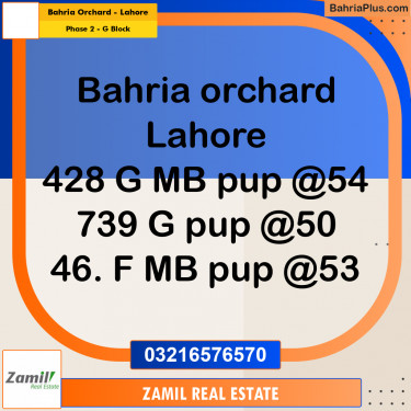 5 Marla Residential Plot for Sale in Phase 2 - G Block -  Bahria Orchard, Lahore - (BP-329011)