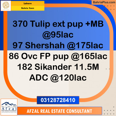 Residential Plot for Sale in Bahria Town, Lahore - (BP-329032)