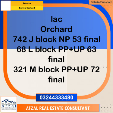 Residential Plot for Sale in Bahria Orchard, Lahore - (BP-329071)