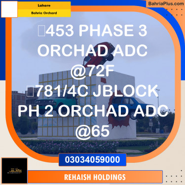 Residential Plot for Sale in Bahria Orchard, Lahore - (BP-329137)