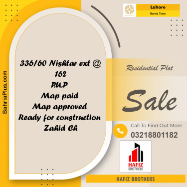 10 Marla Residential Plot for Sale in Bahria Town, Lahore - (BP-329201)