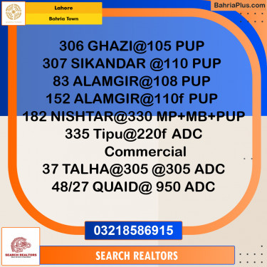 Residential Plot for Sale in Bahria Town, Lahore - (BP-329249)