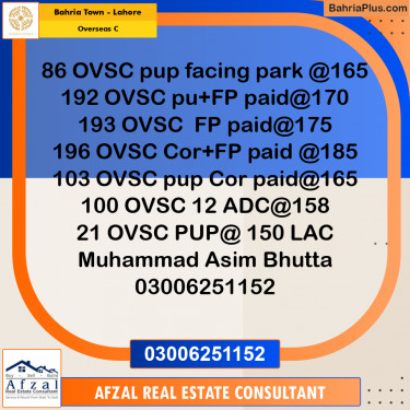 10 Marla Residential Plot for Sale in Overseas C -  Bahria Town, Lahore - (BP-329538)