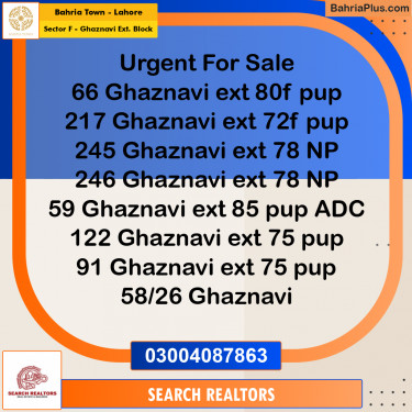 5 Marla Residential Plot for Sale in Sector F - Ghaznavi Ext. Block -  Bahria Town, Lahore - (BP-329557)