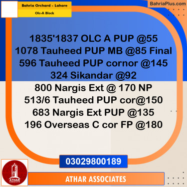 5 Marla Residential Plot for Sale in OLC-A Block -  Bahria Orchard, Lahore - (BP-329562)