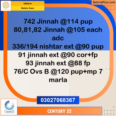 Residential Plot for Sale in Bahria Town, Lahore - (BP-329604)