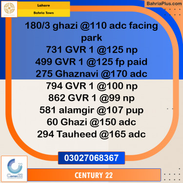 Residential Plot for Sale in Bahria Town, Lahore - (BP-329606)