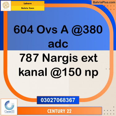 Residential Plot for Sale in Bahria Town, Lahore - (BP-329612)