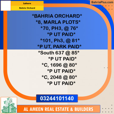 Residential Plot for Sale in Bahria Orchard, Lahore - (BP-329647)
