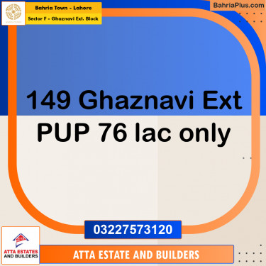 5 Marla Residential Plot for Sale in Sector F - Ghaznavi Ext. Block -  Bahria Town, Lahore - (BP-329652)