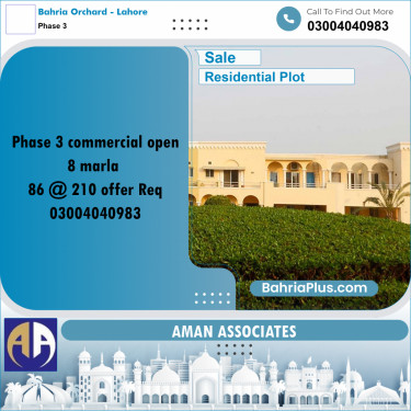 Residential Plot for Sale in Phase 3 -  Bahria Orchard, Lahore - (BP-329871)