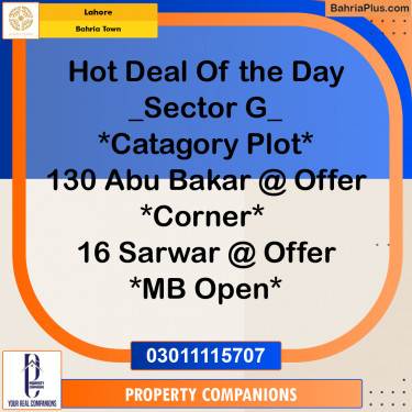 Residential Plot for Sale in Bahria Town, Lahore - (BP-329909)