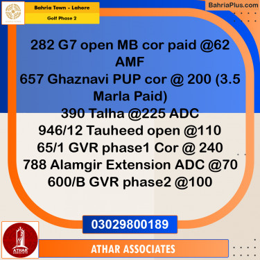 10 Marla Residential Plot for Sale in Golf Phase 2 -  Bahria Town, Lahore - (BP-329915)