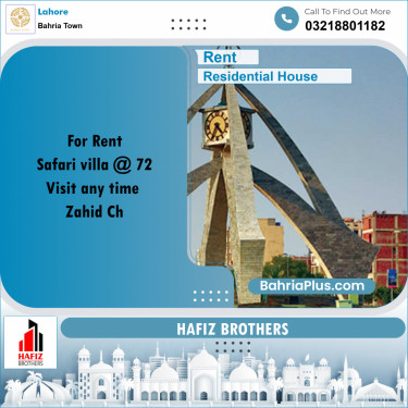 8 Marla Residential House for Rent in Bahria Town, Lahore - (BP-329922)