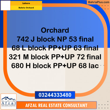 Residential Plot for Sale in Bahria Orchard, Lahore - (BP-329965)
