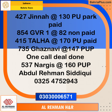 5 Marla Residential Plot for Sale in Bahria Town, Lahore - (BP-329997)