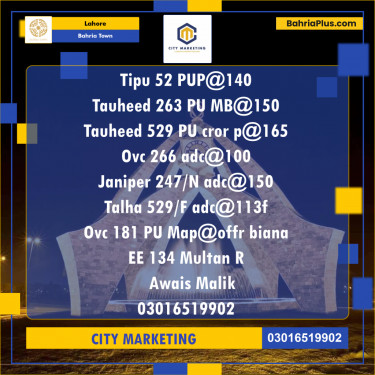 Residential Plot for Sale in Bahria Town, Lahore - (BP-330119)