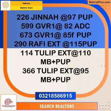 Residential Plot for Sale in Bahria Town, Lahore - (BP-330229)