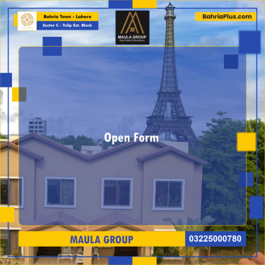 10 Marla Residential Plot for Sale in Sector C - Tulip Ext. Block -  Bahria Town, Lahore - (BP-330255)