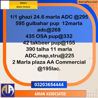 Residential Plot for Sale in Bahria Orchard, Lahore - (BP-330349)