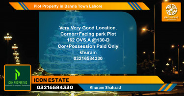 Residential Plot for Sale in Bahria Town, Lahore - (BP-33038)