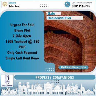 Residential Plot for Sale in Bahria Town, Lahore - (BP-330392)