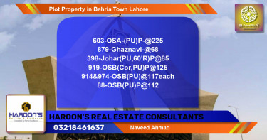 Residential Plot for Sale in Bahria Town, Lahore - (BP-33050)