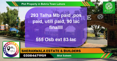 Residential Plot for Sale in Bahria Town, Lahore - (BP-33053)