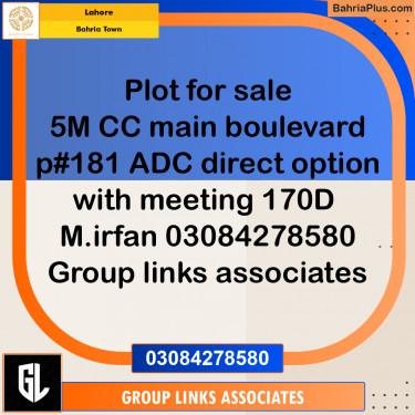 Residential Plot for Sale in Bahria Town, Lahore - (BP-330530)